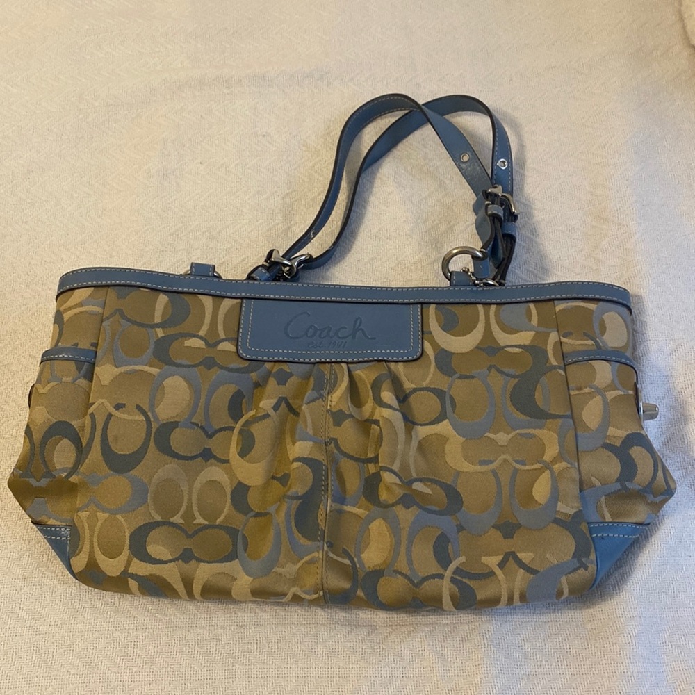 Coach Beige/Multicolor Pebble Leather/Sm Hangbag